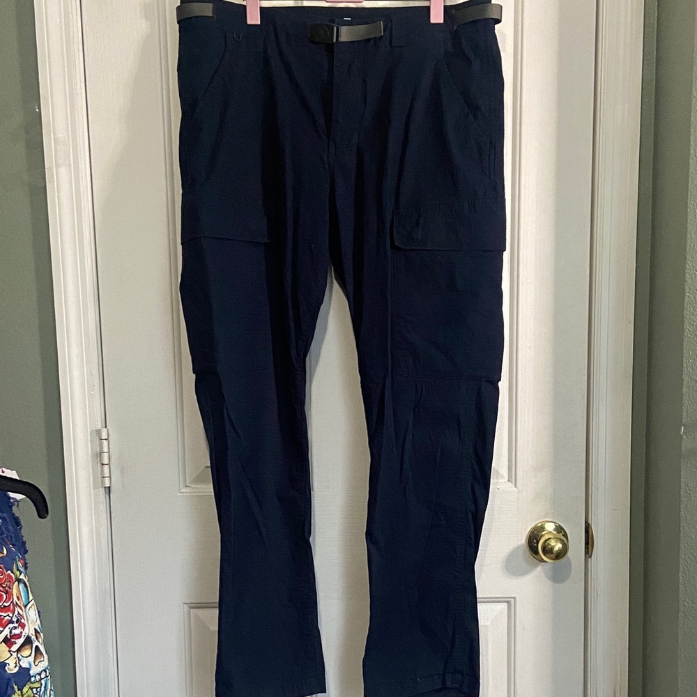 Roark Dark Blue Cargo Pants for Men